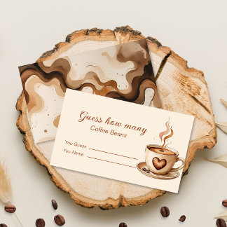 Carte D'accompagnement L'amour brasse Combien de grains de café nuptiale