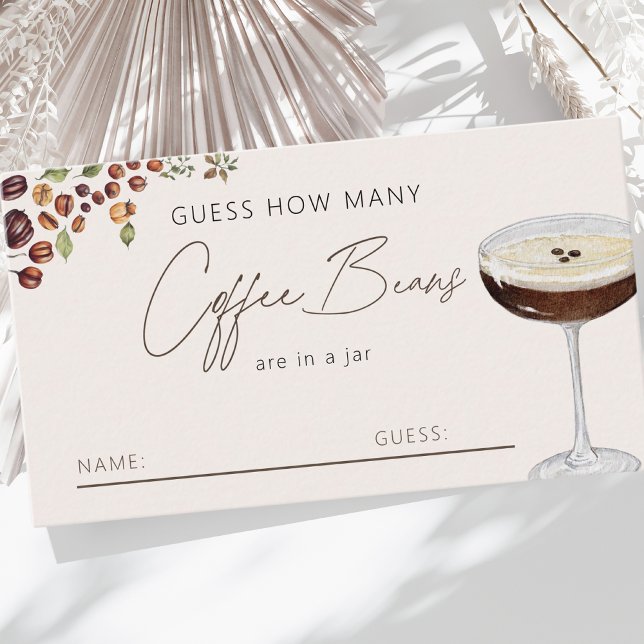 Carte D'accompagnement L'amour brasse le café Fête des mariées jeu (Créateur téléchargé)