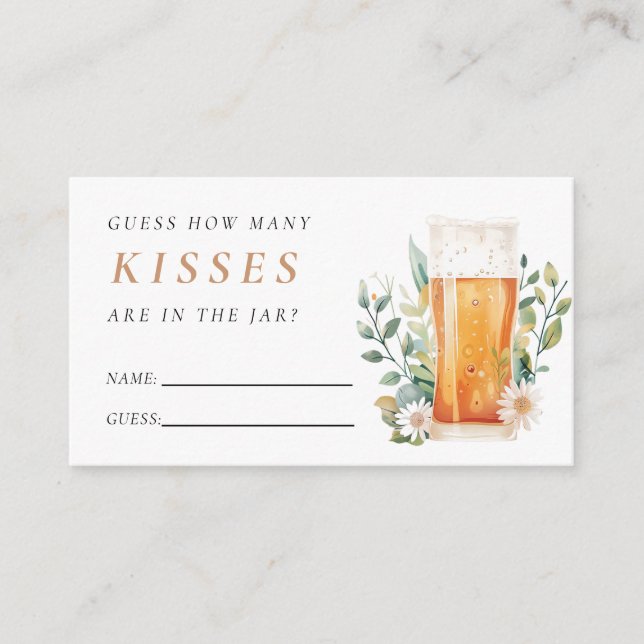 Carte D'accompagnement L'amour de la bière brasse combien de baisers Fête (Devant)