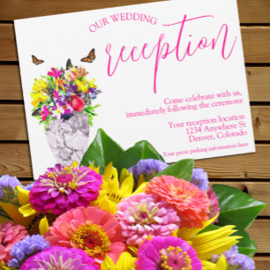 Carte D'accompagnement L'Amour En Fleur Réception De Mariage Floral