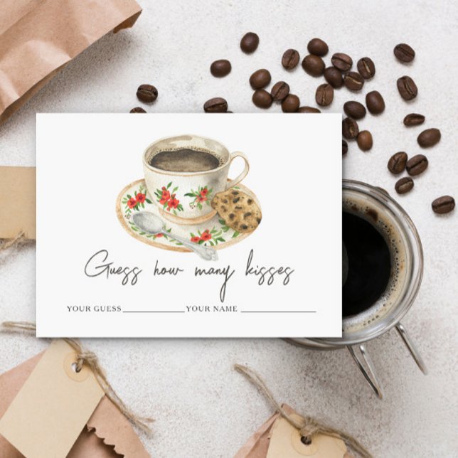 Carte D'accompagnement L'amour est en train de brasser Combien de baisers (Créateur téléchargé)
