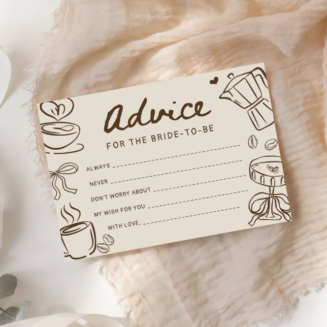 Carte D'accompagnement L'amour est en train de préparer le café Conseils  (Créateur téléchargé)