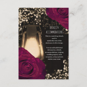 Carte D'accompagnement Lanterne Rustique Glow Roses Magenta Détails de ma