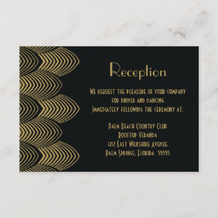 Carte D'accompagnement L'art déco vintage des années 20 a cranté la