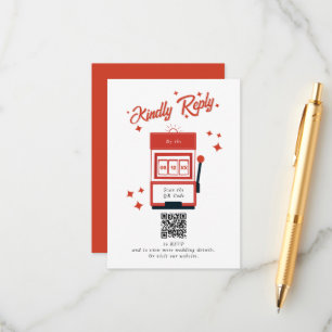 Carte D'accompagnement Las Vegas Casino Destination Mariage Rouge