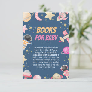 Carte D'accompagnement L'astronaute spatiale Baby Girl Shower Books for B