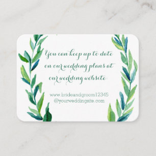 Carte D'accompagnement Laurel Olive Leaf Wreath Mariage Website Cards