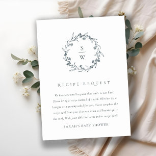 Carte D'accompagnement Laurel Wreath Recette pour que maman soit Baby sho