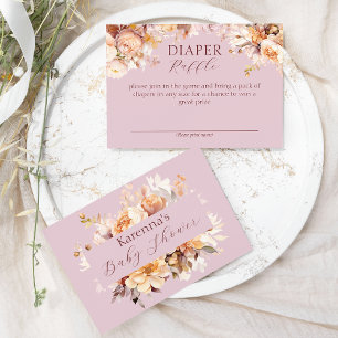 Carte D'accompagnement Lavande Baby shower de chute Floral Déchets Raffin