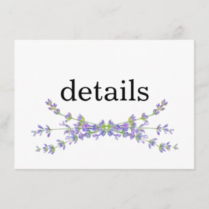 Carte D'accompagnement Lavande florale minimaliste simple