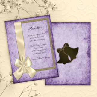 Carte D'accompagnement Lavande rustique et réception de mariage en bois