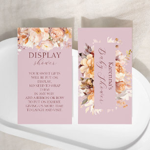 Carte D'accompagnement Lavender Floral Baby shower d'automne Afficher dou