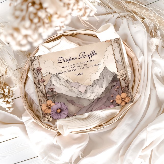 Carte D'accompagnement Lavender Meadow Peaks Diapper Raffle  (Créateur téléchargé)