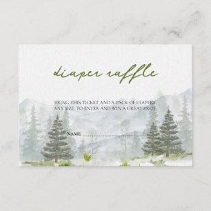 Carte D'accompagnement L'aventure commence Montagnes Forêt Déchets Raffle