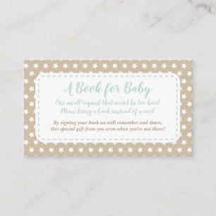 Carte D'accompagnement Le baby shower apportent une menthe et Tan de la
