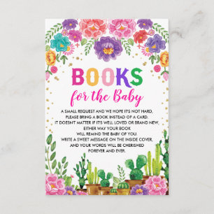 Carte D'accompagnement Le Baby shower de la Fiesta Florale mexicaine appo