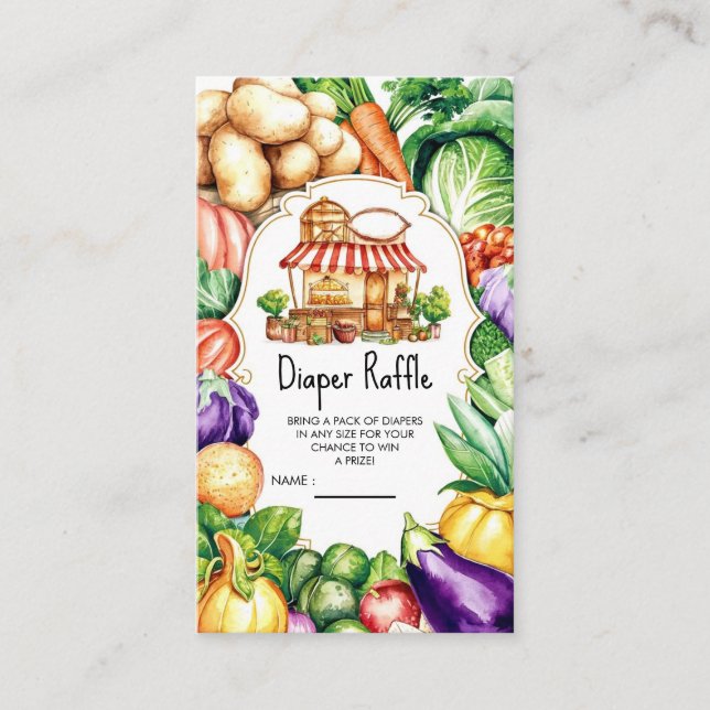 Carte D'accompagnement Le Baby shower des fermiers de Boho cultivé locale (Devant)