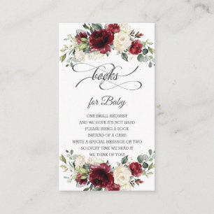 Carte D'accompagnement Le Baby shower floral d'ivoire de Bourgogne livre