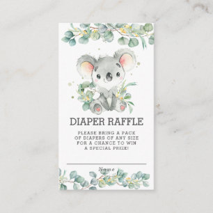 Carte D'accompagnement Le Baby shower Koala de verdure rustique