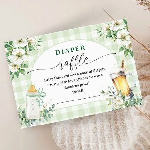 Carte D'accompagnement Le bébé brasse la bière Baby shower Déchets Raffle