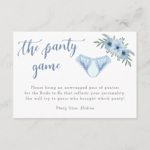 Carte D'accompagnement Le Jeu de la Panty Lingerie Douche Insertion