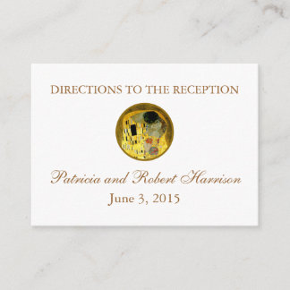 Carte D'accompagnement Le Mariage Kiss Klimt | Instructions d'accueil