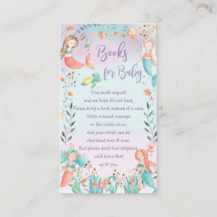 Carte D'accompagnement Le mignon Baby shower de Sirène se fait un livre 