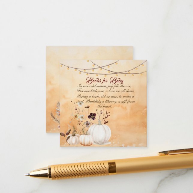 Carte D'accompagnement Le petit Citrouille est sur le chemin du Baby show (Devant/Arrière en situation)