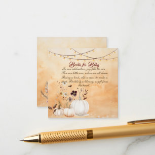 Carte D'accompagnement Le petit Citrouille est sur le chemin du Baby show