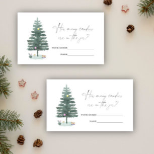 Carte D'accompagnement Le sapin de Noël devine combien de bonbons