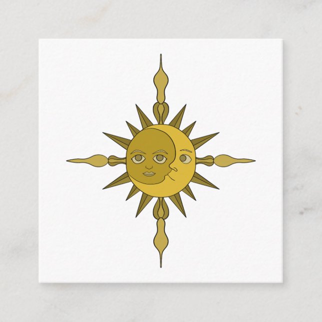 Carte D'accompagnement Le soleil et la lune (Devant)