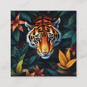 Carte D'accompagnement "Le tigre de la mienne" - Portrait coloré de tigre