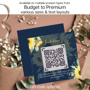 Carte D'accompagnement LeahG QR Code Détails du Mariage Insérer les cadea