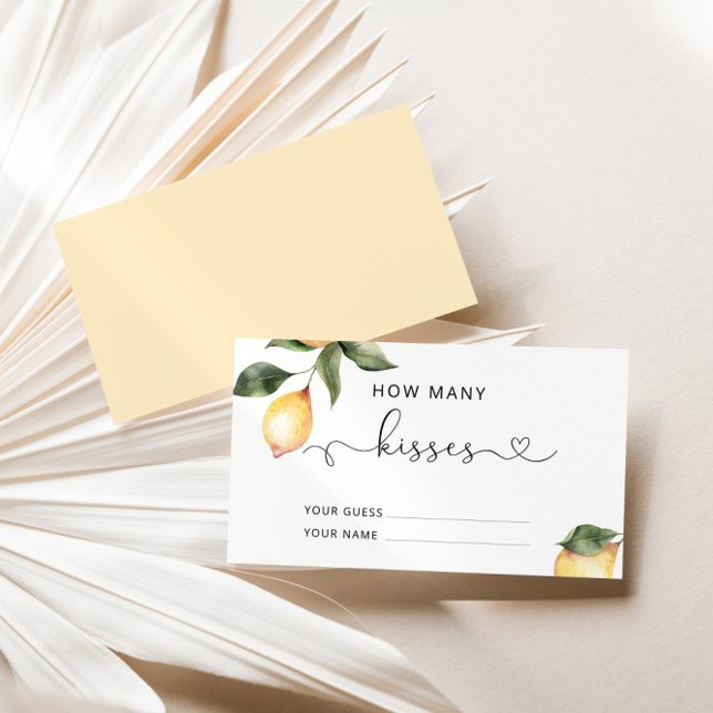 Carte D'accompagnement Lemon devine combien de baisers jeu de nage (Créateur téléchargé)