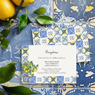 Carte D'accompagnement Lemon Grove Italie Campagne Réception de mariage