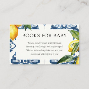 Carte D'accompagnement Lemon Positano Livres de Baby shower italien pour