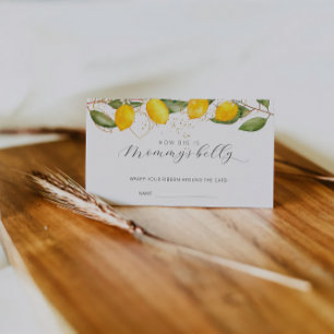 Carte D'accompagnement Lemon Summer How Big Is Mommy’s Belly Ticket