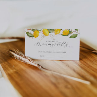 Carte D'accompagnement Lemon Summer Quelle est la taille du ventre de Mam