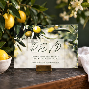 Carte D'accompagnement Lemons Moody Méditerranéen Réponse de Mariage en L