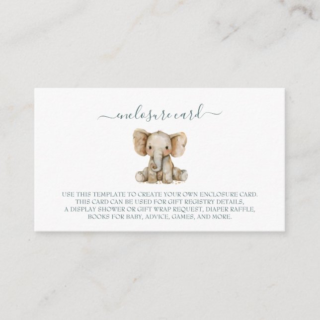 Carte D'accompagnement Les animaux de la jungle sauvage (Devant)