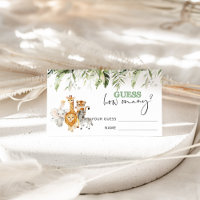 Les animaux Safari devinent combien