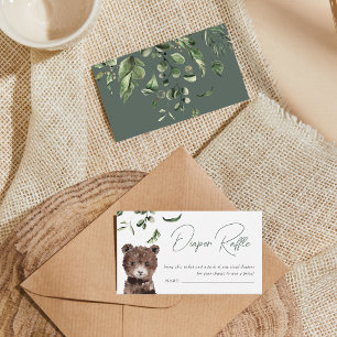 Carte D'accompagnement Les animaux sauvages de la jungle   Baby shower Dé