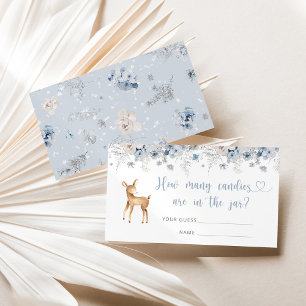 Carte D'accompagnement Les cerfs de forêt de bois devinent combien de bon