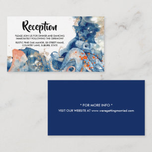 Carte D'accompagnement Les créatures océaniques de la mer marine bleu ora