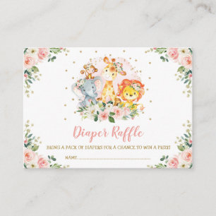 Carte D'accompagnement Les Filles Jungle Safari Animaux sauvages Déchets 