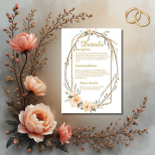 Carte D'accompagnement Les fleurs botaniques d'automne chaudes couronnes (Créateur téléchargé)