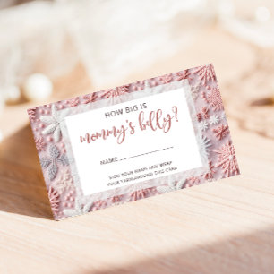 Carte D'accompagnement Les flocons de neige en argent rose à quel point l