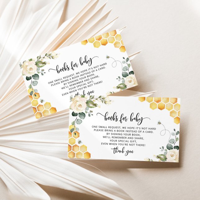 Carte D'accompagnement Les livres d'abeilles pour le billet bébé (Créateur téléchargé)