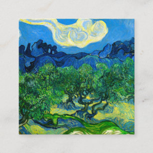 Carte D'accompagnement Les oliviers de Van Gogh dans un paysage montagneu
