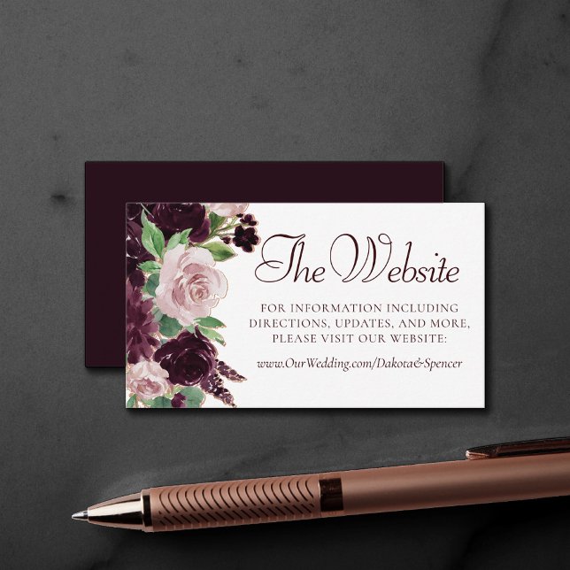 Carte D'accompagnement Les passions de Moody | Site Web Rose de vin viole (Créateur téléchargé)